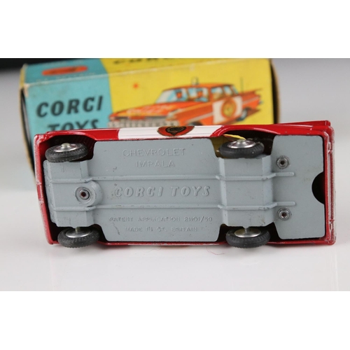 524 - Two boxed Corgi diecast Emergency Service models to include 463 Commer Ambulance and 439 Chevrolet F... 