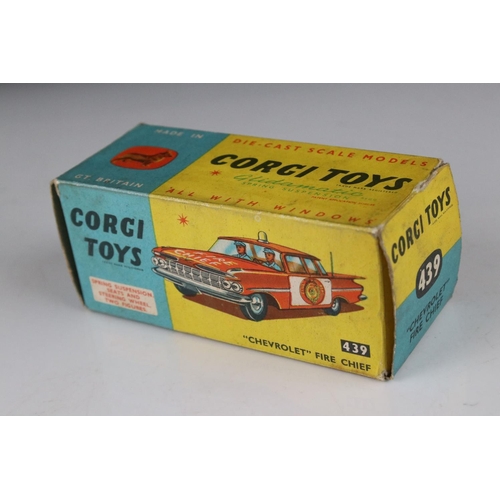 524 - Two boxed Corgi diecast Emergency Service models to include 463 Commer Ambulance and 439 Chevrolet F... 