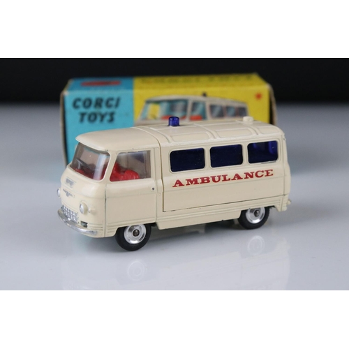 524 - Two boxed Corgi diecast Emergency Service models to include 463 Commer Ambulance and 439 Chevrolet F... 