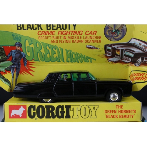 527 - Boxed Corgi 268 The Green Hornet Black Beauty diecast model, with 3 x missiles, 3 x radar scanners, ... 