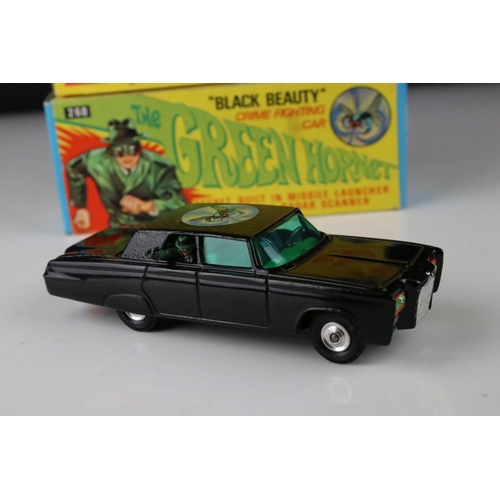 527 - Boxed Corgi 268 The Green Hornet Black Beauty diecast model, with 3 x missiles, 3 x radar scanners, ... 