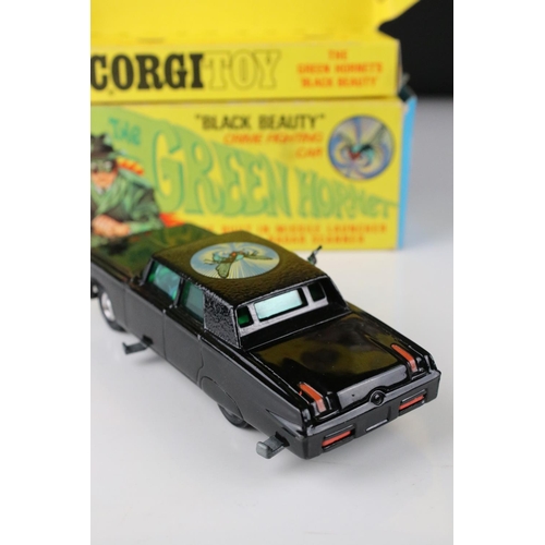 527 - Boxed Corgi 268 The Green Hornet Black Beauty diecast model, with 3 x missiles, 3 x radar scanners, ... 