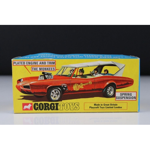 530 - Boxed Corgi 277 The Monkees Monkee Mobile diecast model, diecast excellent, box has '45p' in pen to ... 