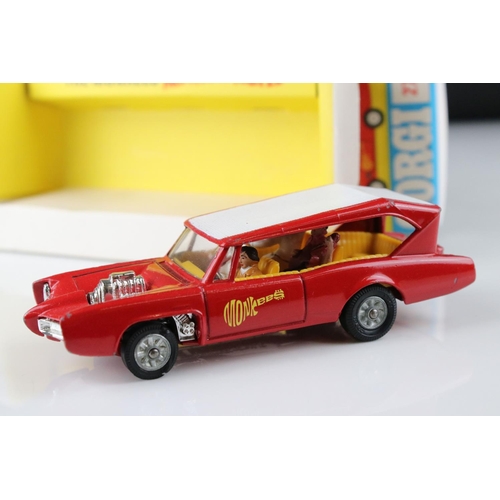 530 - Boxed Corgi 277 The Monkees Monkee Mobile diecast model, diecast excellent, box has '45p' in pen to ... 