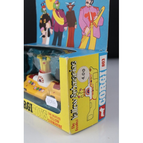 532 - Boxed Corgi 803 The Beatles Yellow Submarine diecast model, diecast and decals excellent, box with t... 