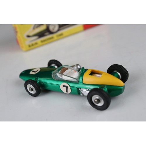 496 - Two boxed Dinky diecast models to include 243 BRM Racing Car in metallic green & 242 Ferrari Racing ... 