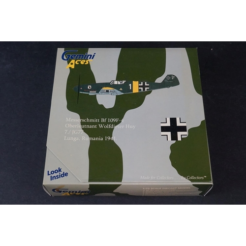 255 - Eleven boxed Gemini Aces 1/72 diecast models, to include P-51B Mustang - McDonnell Douglas Phantom F... 