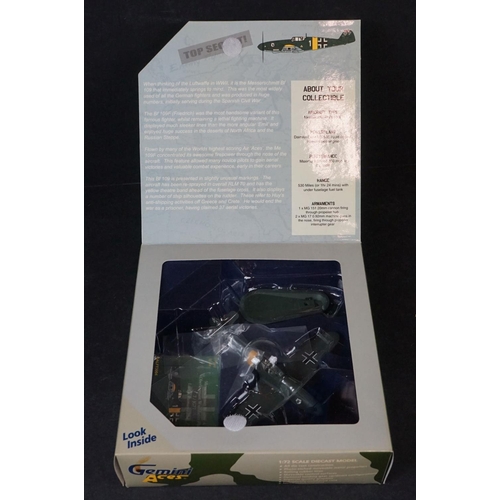 255 - Eleven boxed Gemini Aces 1/72 diecast models, to include P-51B Mustang - McDonnell Douglas Phantom F... 