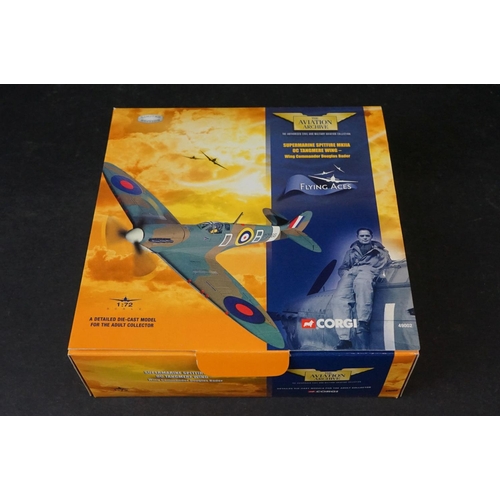 265 - Three 1:72 Corgi Aviation Archive diecast models to include Hawker Hurricane Mk1 No257 Sqn RAF Sqn L... 