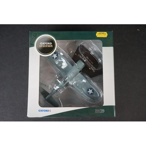 273 - 30 x Boxed Oxford Diecast Aviation 1/72 models to include Supermarine Spitfire MkI - Macchi Folgore ... 