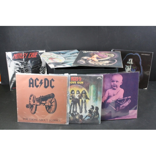 250 - Vinyl - Around 40 various Rock LPs to include Kiss, INXS, Motley Crue, ACDC, The Call, The Levellers... 