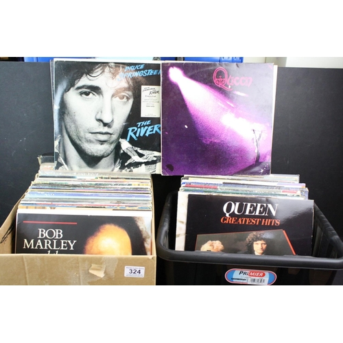 324 - Vinyl - Around 115 mainly Rock and Pop LPs to include Queen, Bruce Springsteen, Yazoo, Madonna etc, ... 