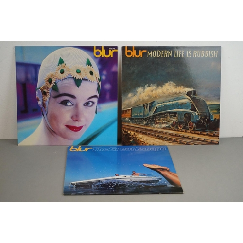 103 - Vinyl - Three Blur LPs to include Leisure FOODLP6, Modern life Is Rubbish FOODLP9 & The Great Escape... 