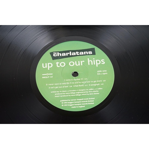 32 - Vinyl - The Charlatans Up To Our Hips LP on BBQLP147 with inner sleeve, sleeves & vinyl ex