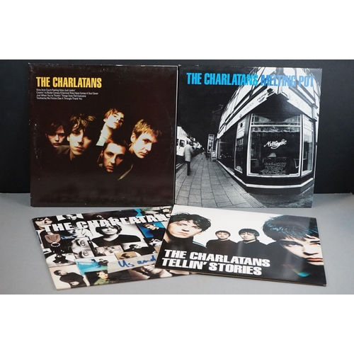 33 - Vinyl - Four Charlatans LPs to include Us and Us Only MCA60069 (corner knock to sleeves), Tellin' St... 