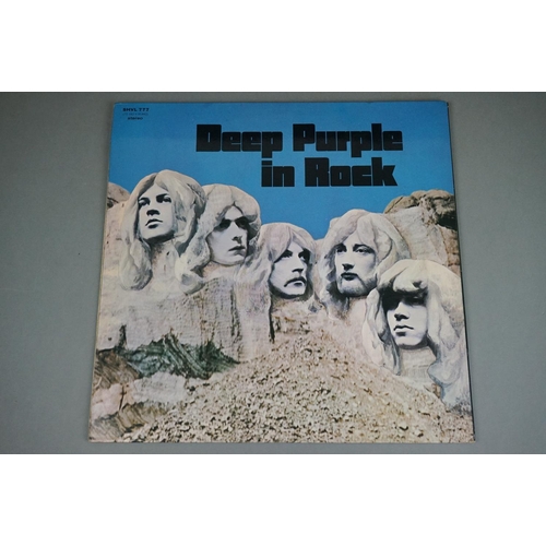 55 - Vinyl - Deep Purple 4 LP's to include In Rock (SHVL 777) no EMI on label, matrices A2 & B1, Harvest ... 