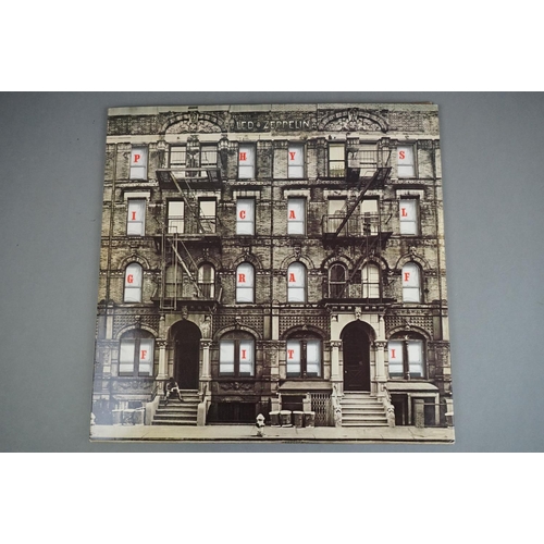 56 - Vinyl - 2 Led Zeppelin LP's to include Four Symbols (2401012) red and purple label with symbols (inv... 