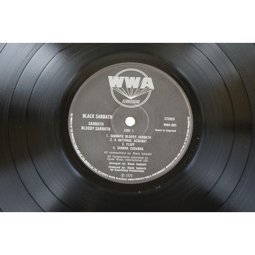 60 - Vinyl - 5 Black Sabbath LP's to include Self Titled (V 06) third pressing, small swirl label, no Ver... 