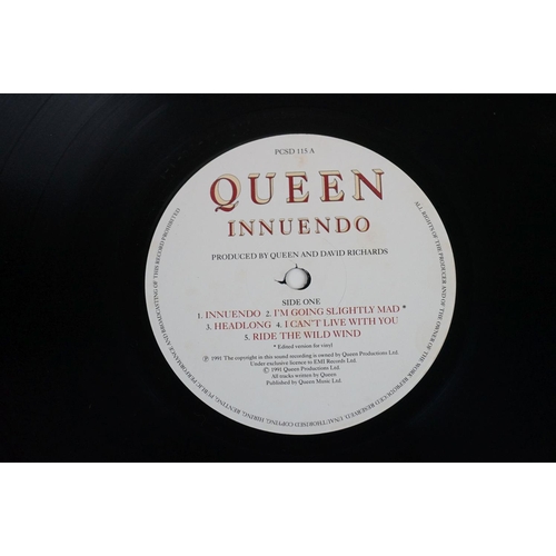 61 - Vinyl - Queen Innuendo (PCSP115) stickered sleeve and lyric inner.  Sleeve & Vinyl Vg+