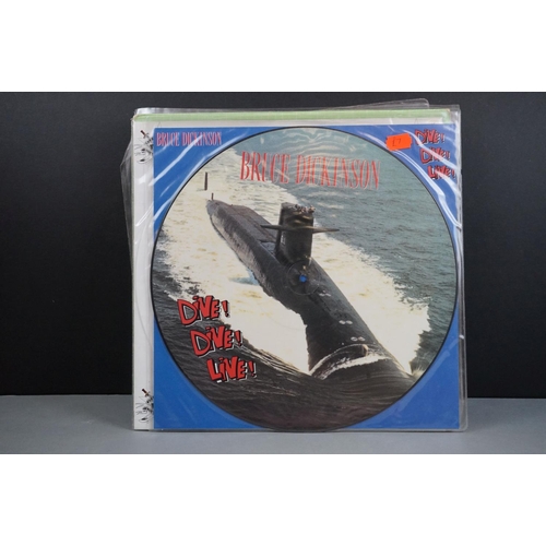 71 - Vinyl - Rock & Metal collection of 25 shaped and picture discs to include Queensryche, Europe, Bruce... 