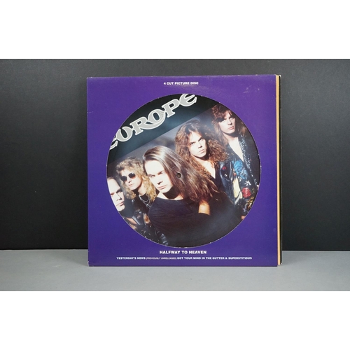 71 - Vinyl - Rock & Metal collection of 25 shaped and picture discs to include Queensryche, Europe, Bruce... 