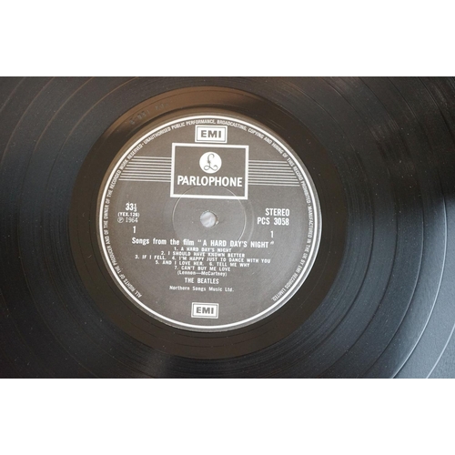 342 - Vinyl - Four The Beatles LPs to include Abbey Road PCS7088, For Sale PMC1240 flip back, Hard Days Ni... 