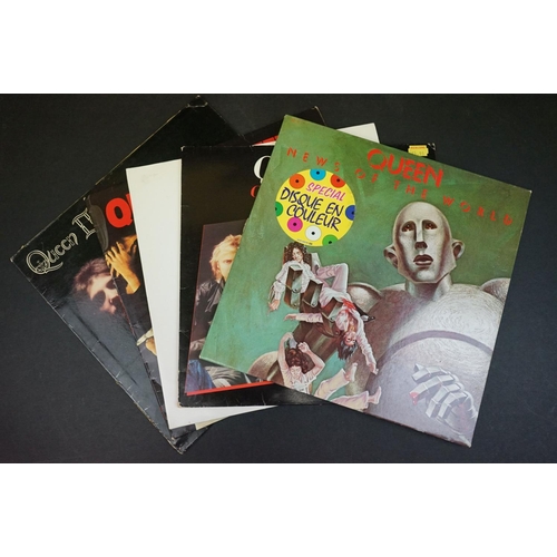 344 - Vinyl - 14 Queen LPs to include II, Queen, Sheer Heart Attack, The Show Must Go On, The Game, Greate... 