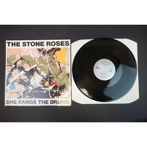 611 - Vinyl - The Stone Roses 2 LP's to include Self Titled (ORE LP 502) x 2 and 2 12