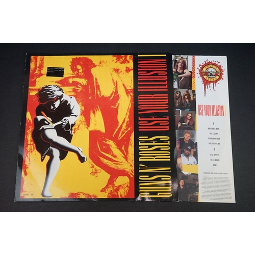 612 - Vinyl - Guns N Roses 4 LP's to include Appetite For Destruction (WX 125) 3 stickers to sleeve but Ja... 