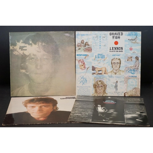 687 - Vinyl - John Lennon 4 LP's to include Imagine (PCS 7173), Shaved Fish (PAS 10004), The Collection (E... 