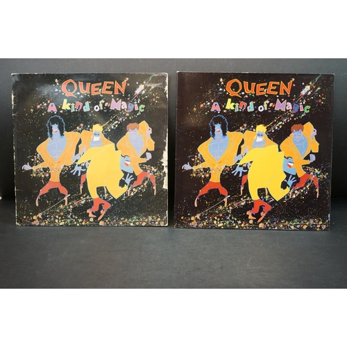 688 - Vinyl - Queen 7 LP's to include A Kind Of Magic x 2 (one copy very poor sleeve), A Day At The Races,... 