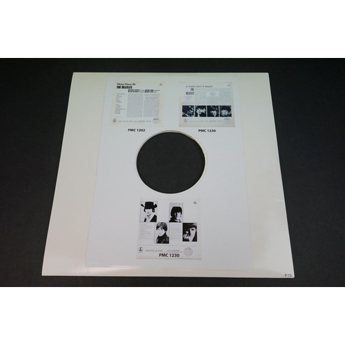 693 - Vinyl - The Beatles 3 LP's in custom sleeve to include Please Please Me (PMC 1202), A Hard Days Nigh... 