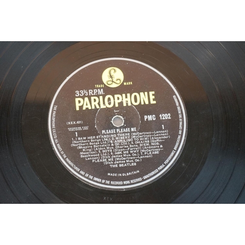 693 - Vinyl - The Beatles 3 LP's in custom sleeve to include Please Please Me (PMC 1202), A Hard Days Nigh... 