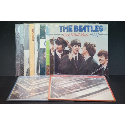 706 - Vinyl - The Beatles 11 LP's to include 1962-66, 1967-70 (both black vinyl), Rock N Roll Music Vols 1... 