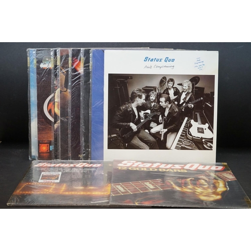 709 - Vinyl - Status Quo 10 LP's to include Ain't Complaining, In The Army Now, Hello!, Never Too Late, Ba... 