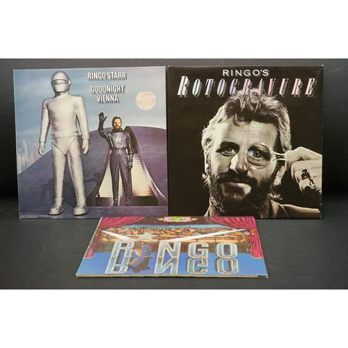 737 - Vinyl - Ringo Starr 3 LP's to include Ringo (PCTC 252) gatefold sleeve, booklet intact, Goodnight Vi... 