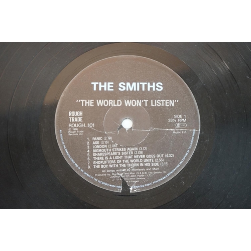 743 - Vinyl - 2 The Smiths LP's to include The World Won't Listen (Rough Trade 101) and Strangeways Here W... 