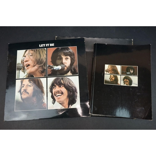 745 - Vinyl - The Beatles Let It Be Box Set.  No poster, book has some detached pages, red apple to rear o... 