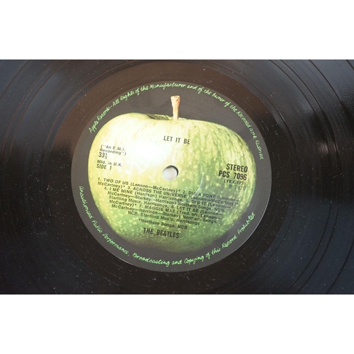 745 - Vinyl - The Beatles Let It Be Box Set.  No poster, book has some detached pages, red apple to rear o... 