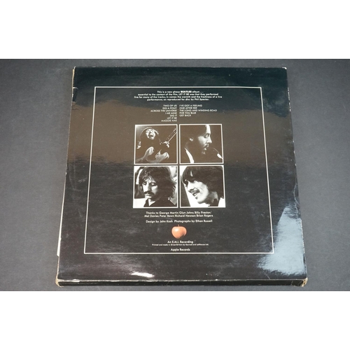 745 - Vinyl - The Beatles Let It Be Box Set.  No poster, book has some detached pages, red apple to rear o... 