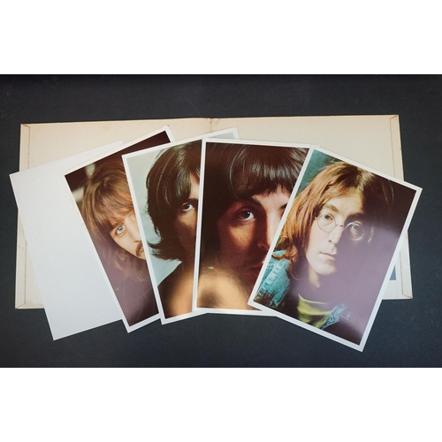 764 - Vinyl - The Beatles White Album (PMC 7067/8) top loader No 0057324 with 4 photos and lyric inners.  ... 