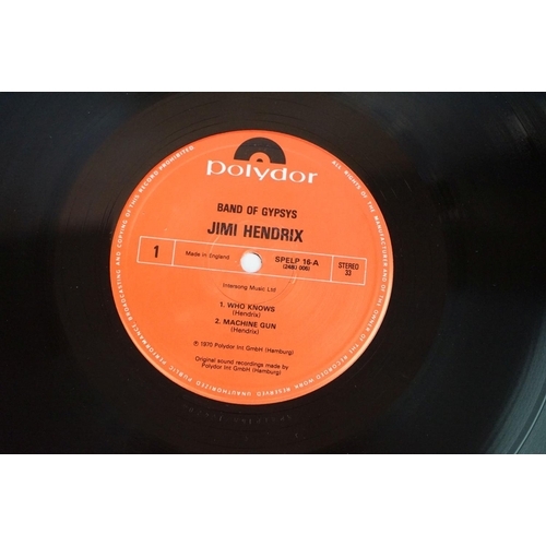 240 - Vinyl - Four Jimi Hendrix LPs to include Band of Gypsys on Polydor SPELP16, In The Beginning, Birth ... 