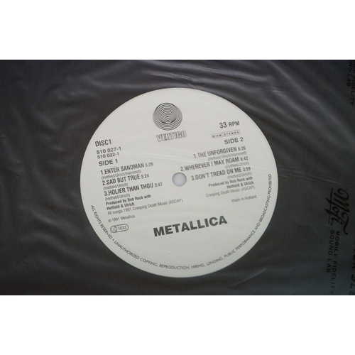 245 - Vinyl - Two Metallica LPs to include self titled (The Black Album) 2 LP on Vertigo 510022-1 with inn... 