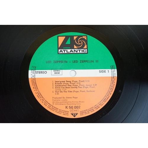 246 - Vinyl - Five Led Zeppelin LPs to include 1st press Physical Graffiti (sleeves poor, vinyl vg) and la... 