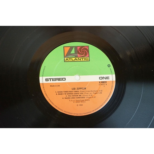 246 - Vinyl - Five Led Zeppelin LPs to include 1st press Physical Graffiti (sleeves poor, vinyl vg) and la... 