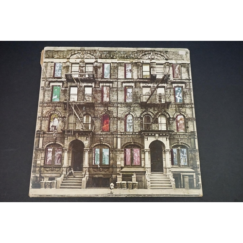 246 - Vinyl - Five Led Zeppelin LPs to include 1st press Physical Graffiti (sleeves poor, vinyl vg) and la... 