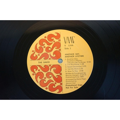 338 - Vinyl - The David Another Day, Another Lifetime LP 'Promotional Copy-not for sale' printed to back c... 