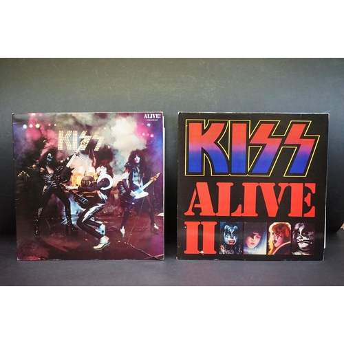 364 - Vinyl - Six Kiss LP to include Rock n Roll Over, Alive, Alive II, Love Gun, Double Platinum and Musi... 