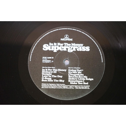 372 - Vinyl - Supergrass In It For The Money LP on Parlophone 8 55228 1 in ex condition plus 6 x Supergras... 