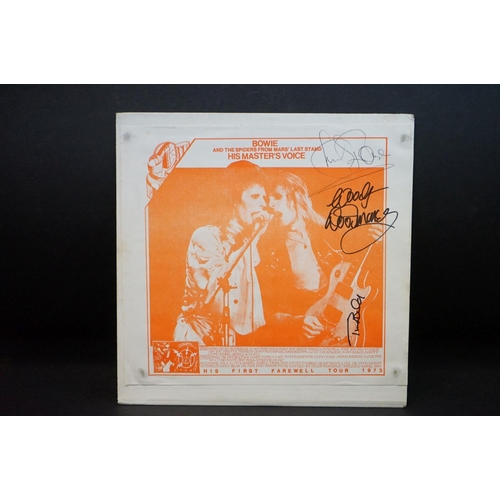 488 - Vinyl Autographs - David Bowie and The Spiders From Mars' Last Stand Live LP from his First Farewell... 